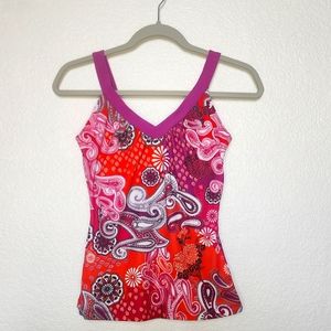 Prana, XS, Women's Tank, Pink, and Orange.